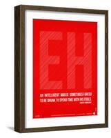Ernest Hemingway Quote Poster-NaxArt-Framed Art Print