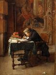 Young Man Writing-Ernest Jean Louis Meissonier-Premier Image Canvas