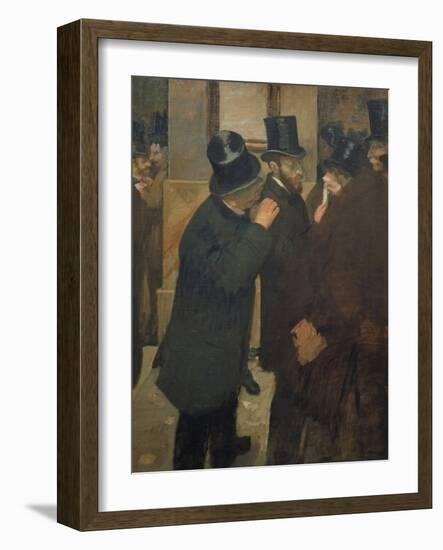 Ernest May (1845-1925) at the Stock Exchange in Paris, 1878-1879-Edgar Degas-Framed Giclee Print