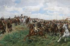 Napoleon on Campaign Followed by Marshals Ney and Berthier, Generals Drouot, Gourgaud and Flahaut-Ernest Meissonier-Mounted Giclee Print