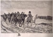 Napoleon on Campaign Followed by Marshals Ney and Berthier, Generals Drouot, Gourgaud and Flahaut-Ernest Meissonier-Framed Premier Image Canvas