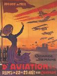 Woman Hails Aviation Week In Champagne, France-Ernest Montaut-Art Print