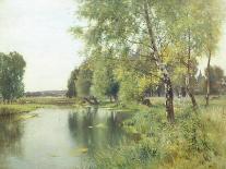 A River Landscape in Summer-Ernest Parton-Giclee Print
