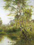 A River Landscape in Summer-Ernest Parton-Framed Giclee Print