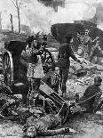 German Gun Crew Surrender to a Tank at Messines, WW1-Ernest Prater-Art Print