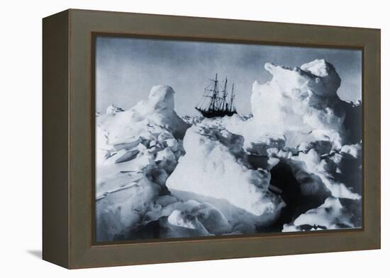 Ernest Shackleton's Ship, Endurance, in Weddell Sea Pack Ice in Antarctica, 1916-null-Framed Stretched Canvas