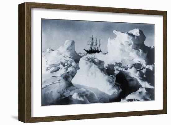 Ernest Shackleton's Ship, Endurance, in Weddell Sea Pack Ice in Antarctica, 1916-null-Framed Photo