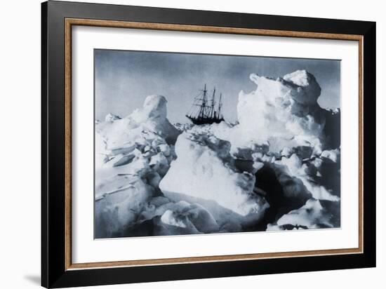 Ernest Shackleton's Ship, Endurance, in Weddell Sea Pack Ice in Antarctica, 1916-null-Framed Photo