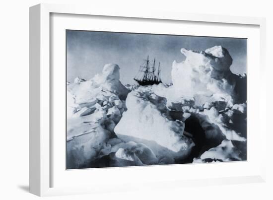 Ernest Shackleton's Ship, Endurance, in Weddell Sea Pack Ice in Antarctica, 1916-null-Framed Photo