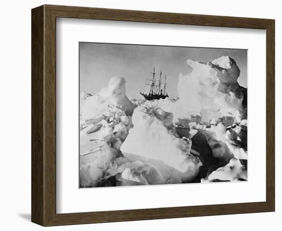 Ernest Shackleton's Ship Endurance Trapped in Ice-Bettmann-Framed Photographic Print