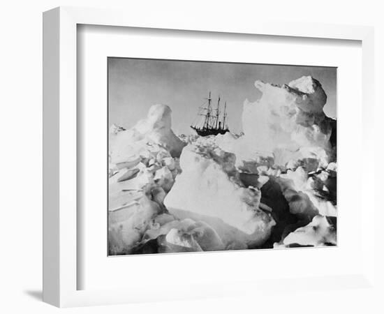 Ernest Shackleton's Ship Endurance Trapped in Ice-Bettmann-Framed Photographic Print