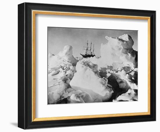 Ernest Shackleton's Ship Endurance Trapped in Ice-Bettmann-Framed Photographic Print