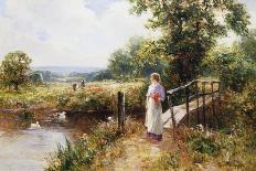 Gathering Poppies Near Winchester, England-Ernest Walbourn-Giclee Print