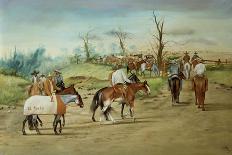 The Winners Enclosure, Encerrando El Ganado, 1910-Ernesto Icaza-Framed Giclee Print