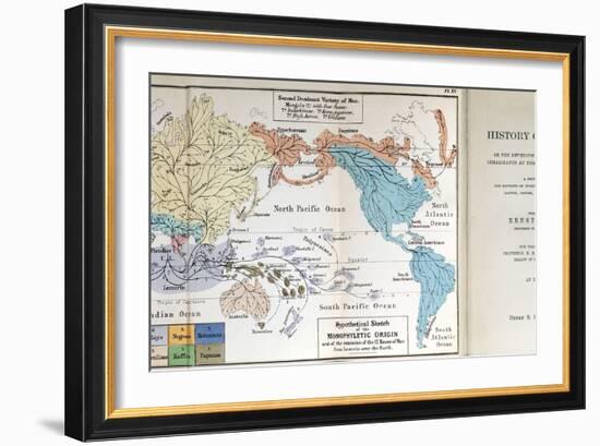 Ernst Haeckel Map Lemuria Human Origins-Paul Stewart-Framed Photographic Print