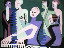 Singer on Piano-Ernst Ludwig Kirchner-Giclee Print