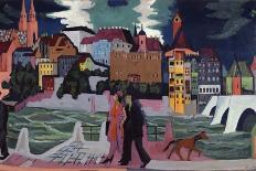 View of Basel and the Rhine, 1927-28-Ernst Ludwig Kirchner-Giclee Print