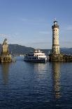 Lion and Lighthouse in the Port Entrance, Lindau, Lake of Constance, Bavarians, Germany-Ernst Wrba-Photographic Print