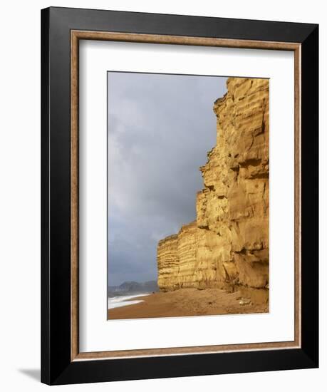 Eroded Cliffs At Burton Bradstock-Adrian Bicker-Framed Premium Photographic Print