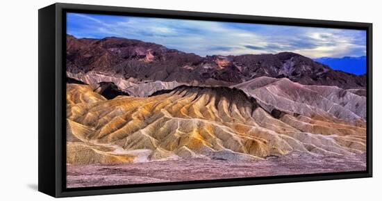 Eroded Mountains at Zabriskie Point, Detah Valley, California-George Oze-Framed Premier Image Canvas