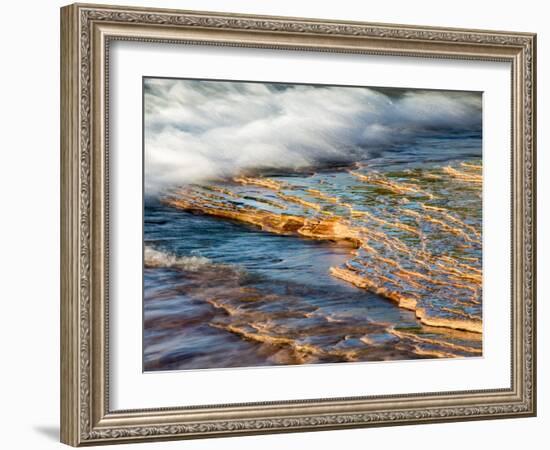 Eroded Sandstone Beach on the Shore of Lake Superior at Miners Beach in Picture Rock National Seash-Julianne Eggers-Framed Photographic Print