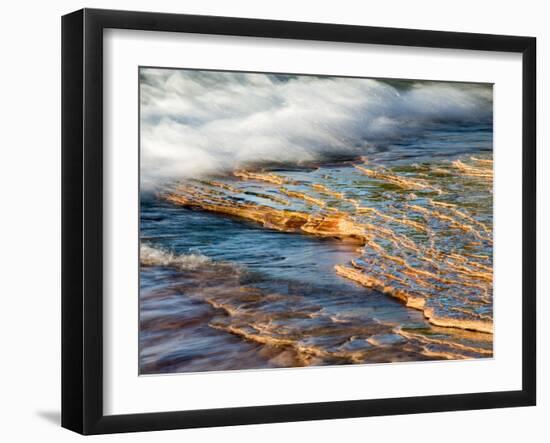 Eroded Sandstone Beach on the Shore of Lake Superior at Miners Beach in Picture Rock National Seash-Julianne Eggers-Framed Photographic Print