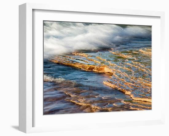 Eroded Sandstone Beach on the Shore of Lake Superior at Miners Beach in Picture Rock National Seash-Julianne Eggers-Framed Photographic Print