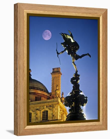 Eros statue, Piccadilly Circus, London, England-Rex Butcher-Framed Premier Image Canvas