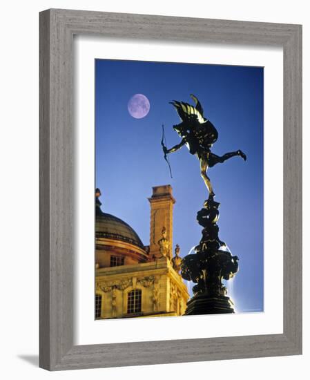 Eros statue, Piccadilly Circus, London, England-Rex Butcher-Framed Photographic Print