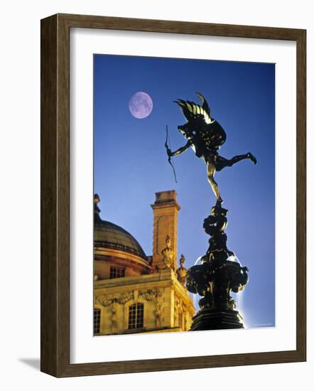 Eros statue, Piccadilly Circus, London, England-Rex Butcher-Framed Photographic Print