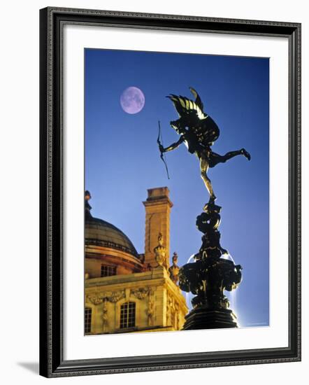 Eros statue, Piccadilly Circus, London, England-Rex Butcher-Framed Photographic Print