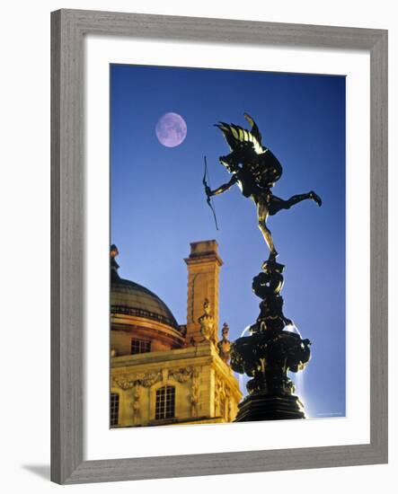 Eros statue, Piccadilly Circus, London, England-Rex Butcher-Framed Photographic Print