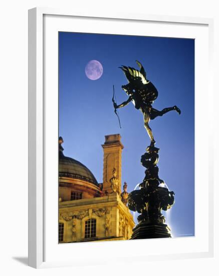 Eros statue, Piccadilly Circus, London, England-Rex Butcher-Framed Photographic Print