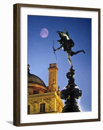 Eros statue, Piccadilly Circus, London, England-Rex Butcher-Framed Photographic Print