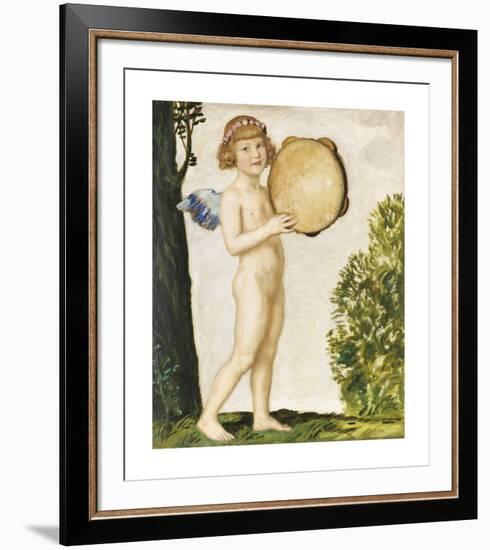 Eros with Tambourine-Franz von Stuck-Framed Premium Giclee Print