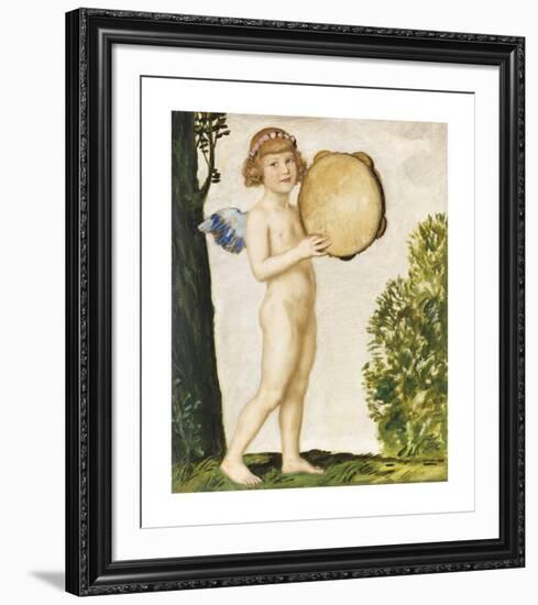 Eros with Tambourine-Franz von Stuck-Framed Premium Giclee Print