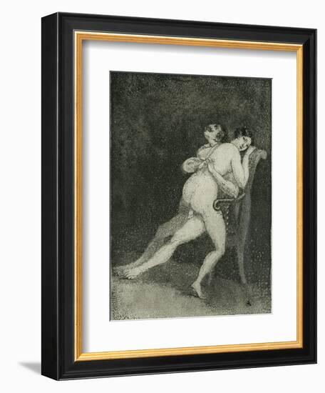 Erotic Couple on a Chair, c.1880-Suzanne Valadon-Framed Giclee Print