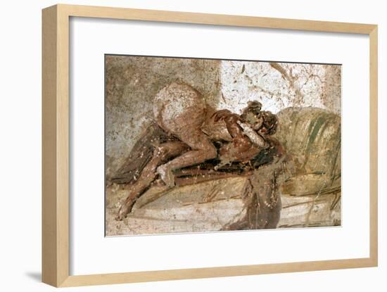 Erotic mural, Pompeii, Italy. Artist: Unknown-Unknown-Framed Giclee Print