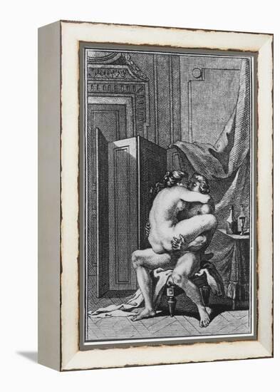 Erotic Scene, Illustration from a French Book-null-Framed Premier Image Canvas