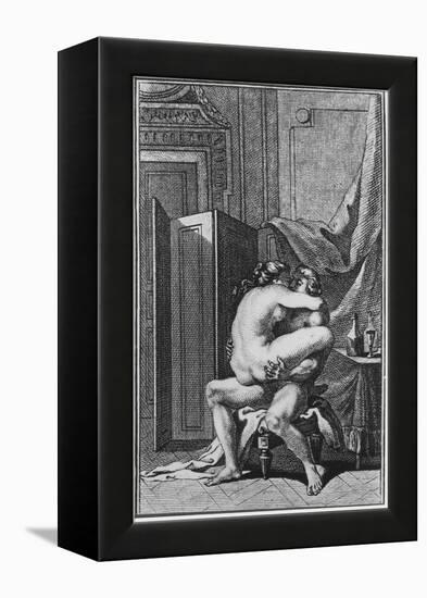 Erotic Scene, Illustration from a French Book-null-Framed Premier Image Canvas