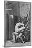 Erotic Scene, Illustration from a French Book-null-Mounted Giclee Print
