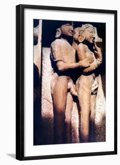 Erotic Sculpture, Hindu Temple, Khajuraho, India, 950-1050--Framed Photographic Print