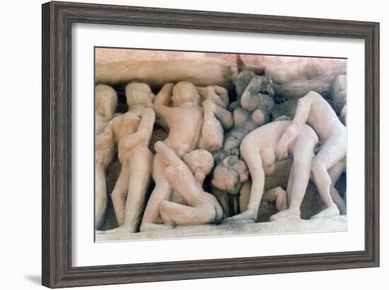 Erotic Sculpture, Khajuraho, India, C950-1050-null-Framed Giclee Print