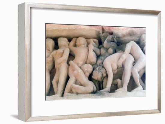 Erotic Sculpture, Khajuraho, India, C950-1050-null-Framed Giclee Print