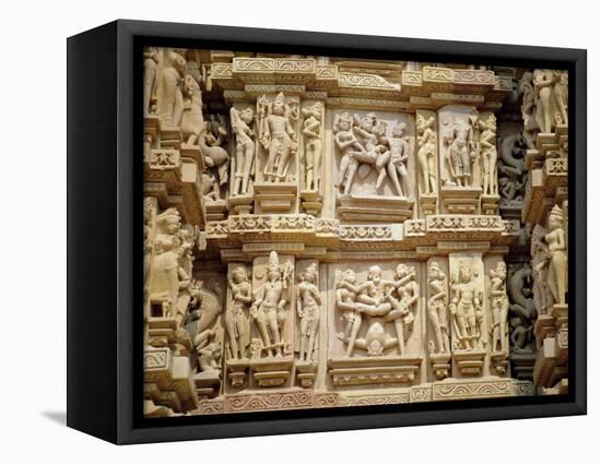 Erotic Sculptures on the West Side, Madhya Pradesh State, India-Richard Ashworth-Framed Premier Image Canvas