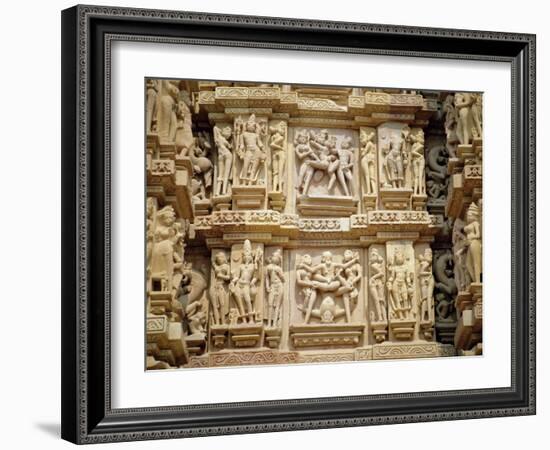 Erotic Sculptures on the West Side, Madhya Pradesh State, India-Richard Ashworth-Framed Photographic Print