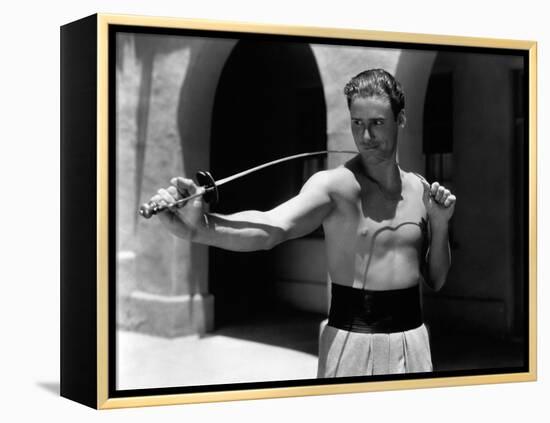 Errol Flynn, 1935-null-Framed Premier Image Canvas