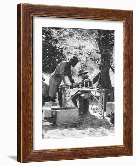 Errol Hinds and Julius Mapata, Livingstone to Broken Hill, Northern Rhodesia, 1925-Thomas A Glover-Framed Giclee Print