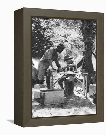 Errol Hinds and Julius Mapata, Livingstone to Broken Hill, Northern Rhodesia, 1925-Thomas A Glover-Framed Premier Image Canvas