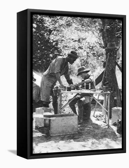 Errol Hinds and Julius Mapata, Livingstone to Broken Hill, Northern Rhodesia, 1925-Thomas A Glover-Framed Premier Image Canvas